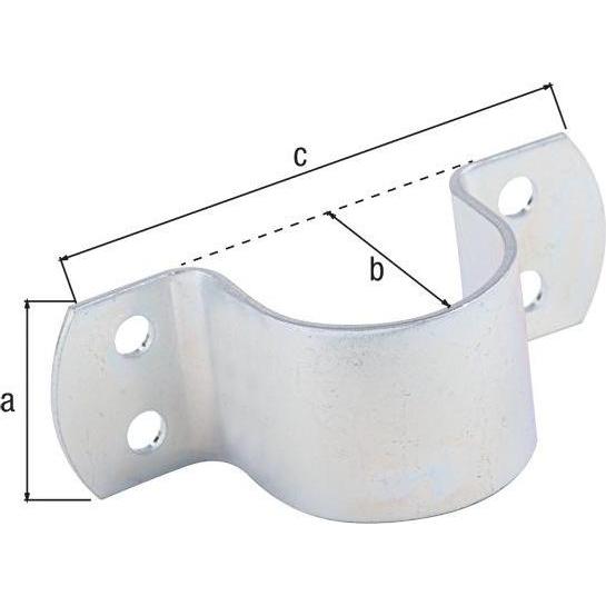 Thumbnail - Alberts, Baubeschläge + Holzverbinder, Rohrschelle 48 mm fr 11/2 Zoll galv. verzinkt, dickschichtpassiviert (10 Stk.)