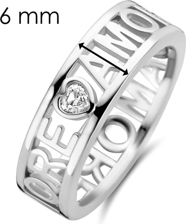 Actual product image Ti Sento Milano Ring Amore with cubic zirconia 12227ZI (56)
