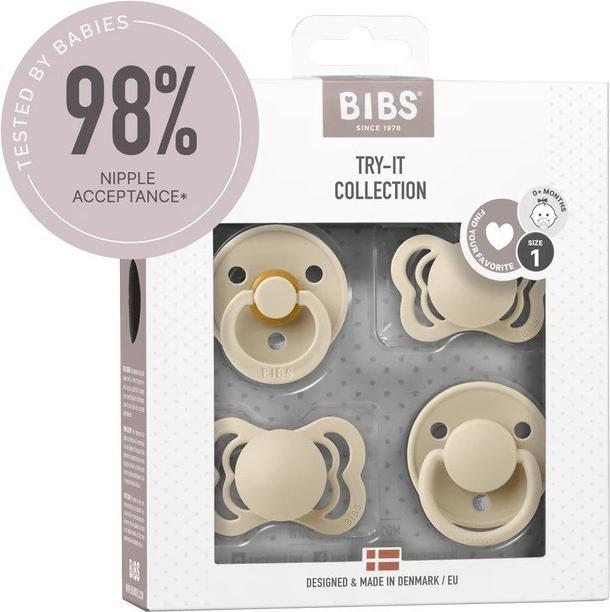 Produktbild Bibs Schnuller Try-It Collection, Vanille (4 x, bis 6 Monate)