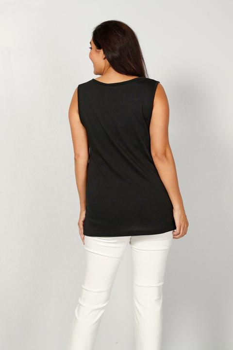 Immagine prodotto Meyermode Top, figurfreundlich, V-Ausschnitt, Spitze, Pailletten (40)