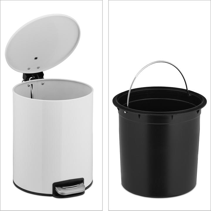 Actual product image Relaxdays Bathroom Bin, Push Function (5 l)