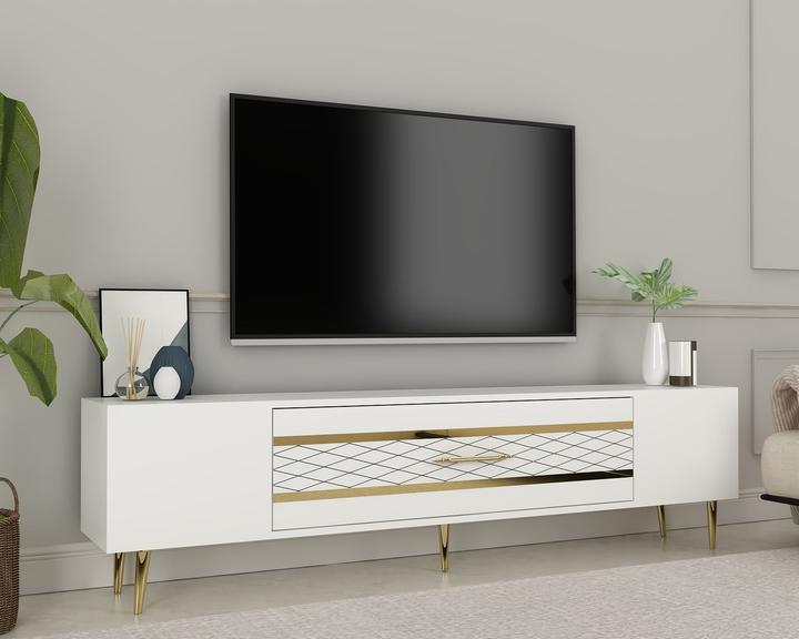 Actual product image Kalune Design Decory Geometric TV Stand (150 x 35 x 48.20 cm)