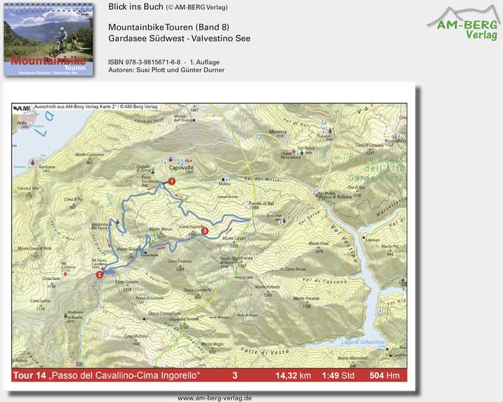 Produktbild Mountainbike Touren Gardasee Südwest - Valvestino See (Deutsch, Günter Durner, Susi Plott, 2015)