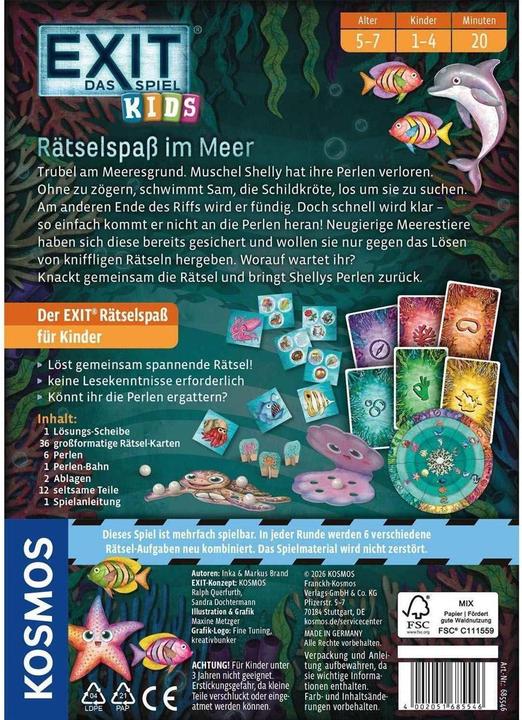 Actual product image Kosmos EXIT® - Das Spiel - Kids: Rätselspass im Meer (German, 1 - 4 Players)