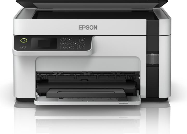 Image du produit Epson Imprimante compacte multifonction EcoTank M2120 Mono, jet d'encre, A4, Wi-Fi, blanc (Encre, Noir et blanc)