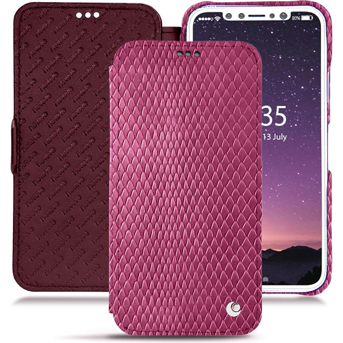 Noreve Lederschutzhülle Wallet (Apple iPhone X), Smartphone Hülle, Grün
