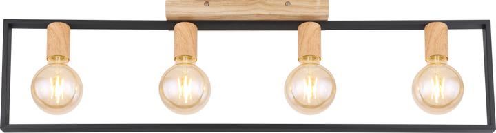 Produktbild Globo Deckenlampe Metall schwarz matt, 4xE27, 15479-4D (E27)