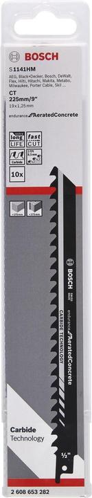 Image du produit Bosch Professional Zubehör Lame de scie sabre S 1141 HM Endurance for AeratedConcrete, paquet de 10