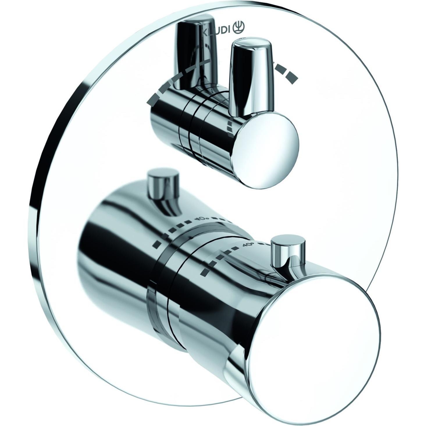 Kludi, Rubinetteria per bagno, BALANCE Mitigeur thermostatique encastré pour bain et douche, blocage de l'eau chaude 40°C
