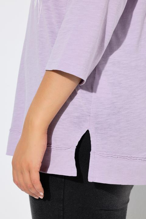 Actual product image Ulla Popken Raw-Edged Botanical Graphic Tee (54)