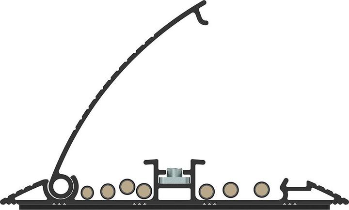 Actual product image Multibrackets Top shelf cable duct 139x1100, aluminium, black (Duct, 110 cm)