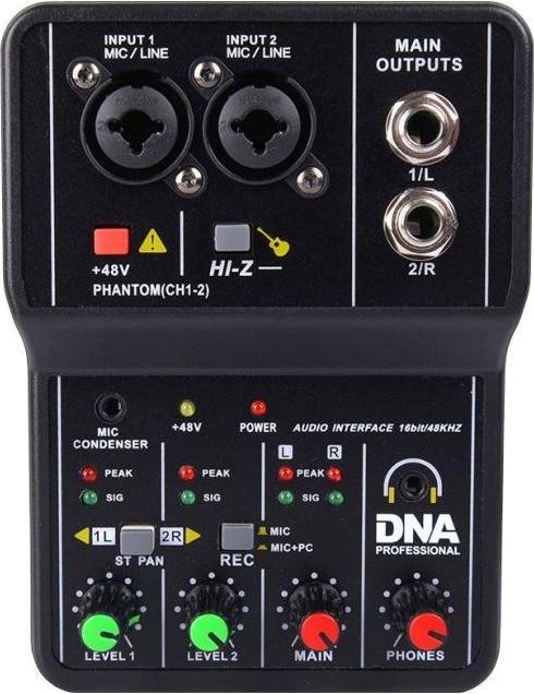 DNA MIX 2 - Mikser analogowy 2-kanałowy Hi-Z interfe