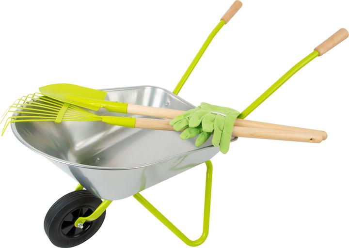 Actual product image small foot Wheelbarrow with garden tools