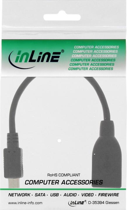 Actual product image InLine Micro USB OTG adapter cable (0.15 m, USB 2.0)