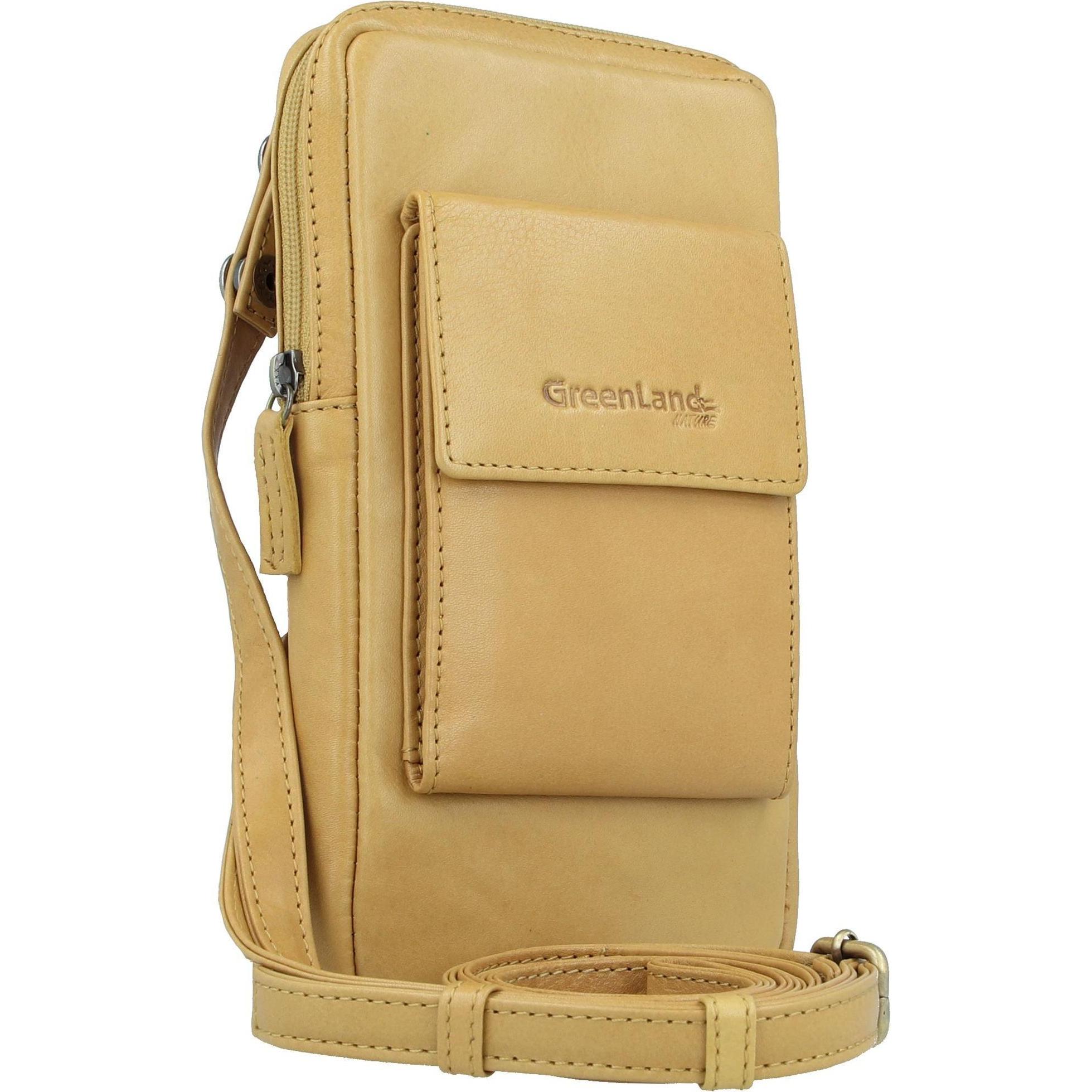 Thumbnail - Greenland Nature, Handtasche, Nature Soft Handytasche Leder 11 cm, Orange