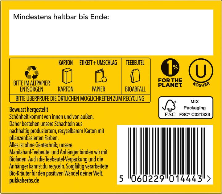 Nährwerte und Zutaten Pukka Clean Matcha (74 g)