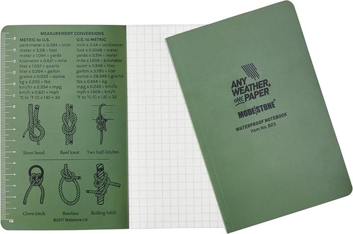 Modestone Field Book 118x183mm/64, grün (Blanko, Weicher Einband)