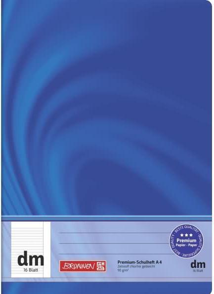 Actual product image Exercise book Vivendi ruled dm lined DIN A4 outer margin, 16 sheets (A4, Lined)