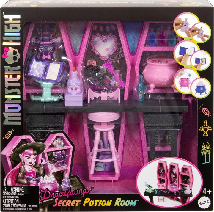 Actual product image Monster High Draculaura Secret Potions Room Playset