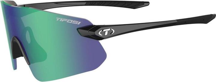 Tifosi VOGEL SL glossy black glasses (1Smoke Green lens 15.4 % light transmission) (PREMIERY: (Black, 1Smoke Green glass 15.4 % light transmission)