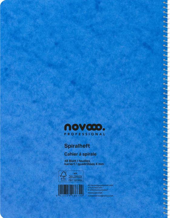 Produktbild Novooo Spiralheft assortiert (A5, Kariert, Weicher Einband)