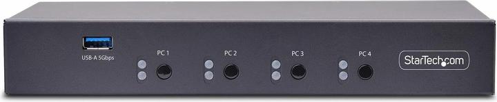 Image du produit StarTech COM 4 ports KM Switch avec itinérance souris USB 3.0 Commutateur clavier et souris Switch 3,5mm/USB