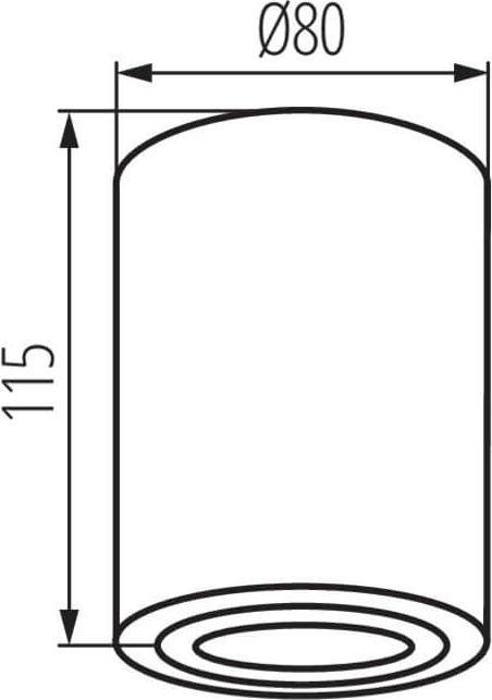 Actual product image Kanlux Ceiling light BORD XS GU10 Black 25478 (GU10)