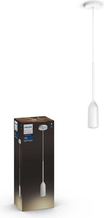 Produktbild Philips Hue White Ambiance Devote Pendelleuchte weiss 806 lm (E27, 806 lm)