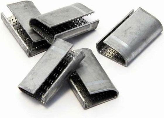 Actual product image Transpak Metal locking sleeve for 13mm strip width galvanised roughened galvanised