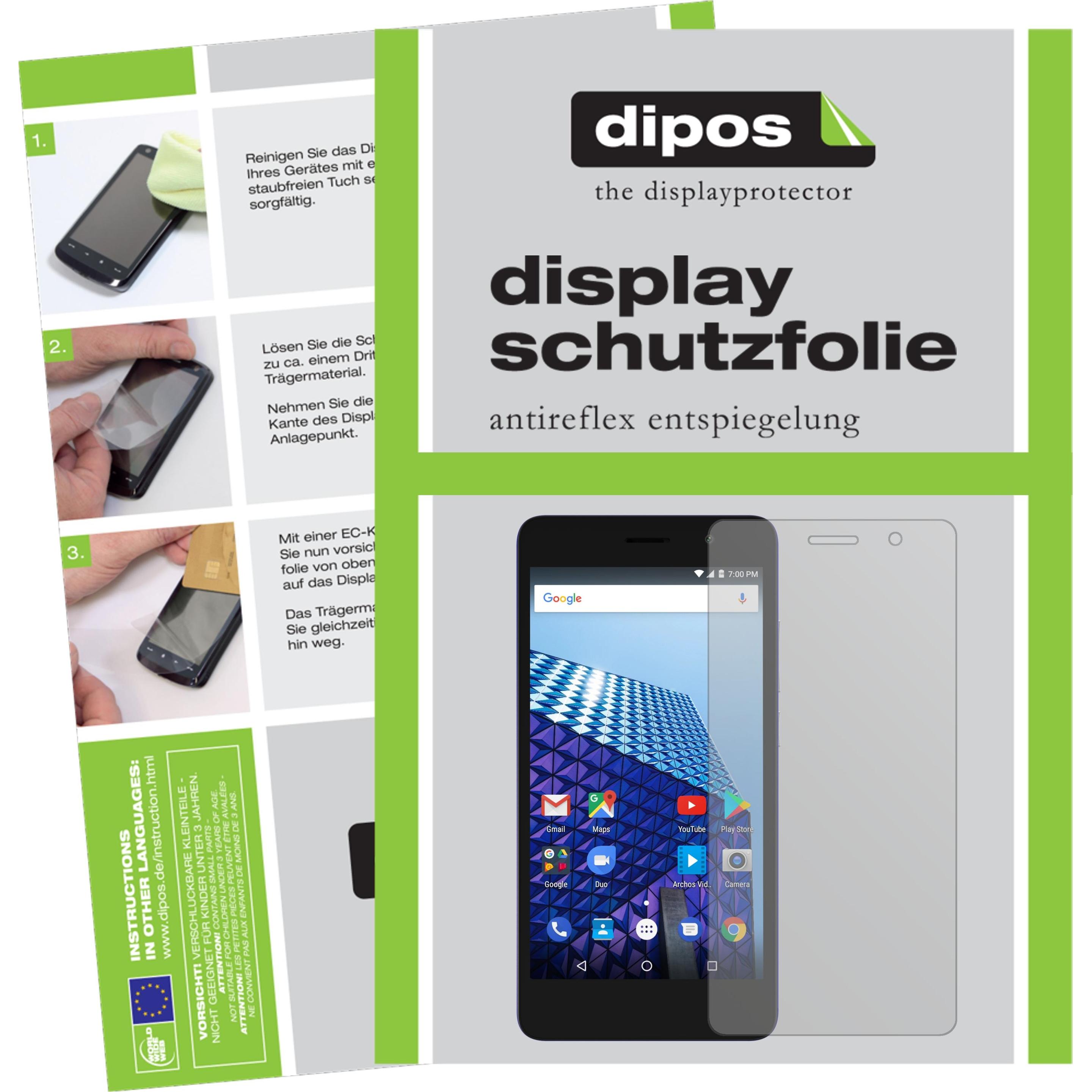 Dipos Displayschutzfolie Antireflex (2 Stück, Archos Access 50 Color), Smartphone Schutzfolie, Transparent