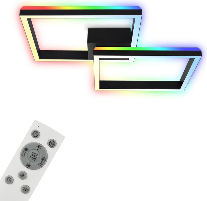 Produktbild Briloner RGB CCT LED Deckenleuchte, schwarz, LED/40W (1900 lm)