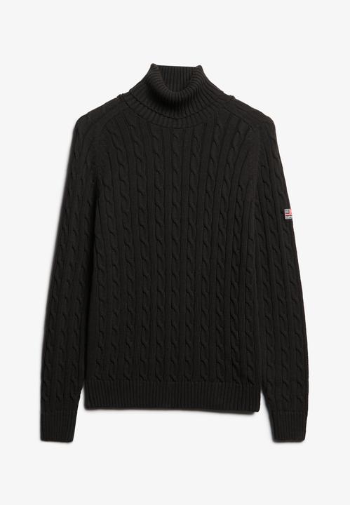 Produktbild Superdry Lässiger Rollkragenpullover mit Zopfmuster (12XL)