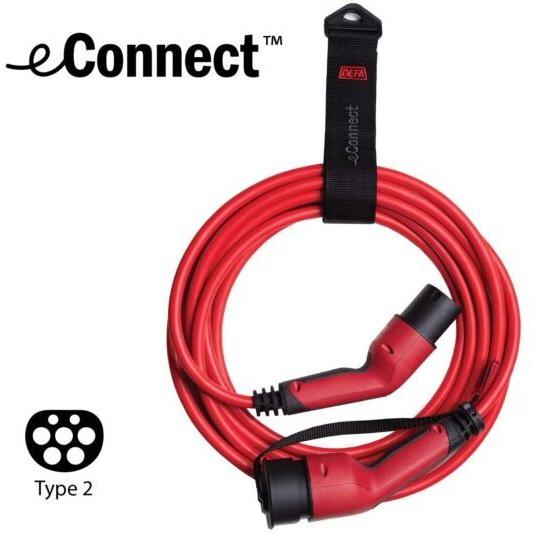 Defa, Elektroauto Ladekabel, auto Type 2 eConnect 5 meter (Typ 2, 22 kW, 32 A, 5 m)