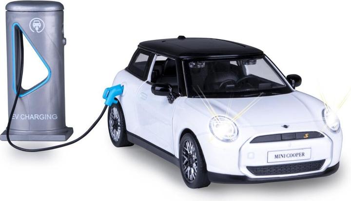 Productafbeelding Jamara BMW Mini Cooper Diecast 1:28 weiss inkl. Knopfzellen
