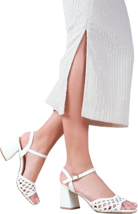 Actual product image Where's That From Womens/Ladies Rise Braided PU Block Heel Sandals (40)