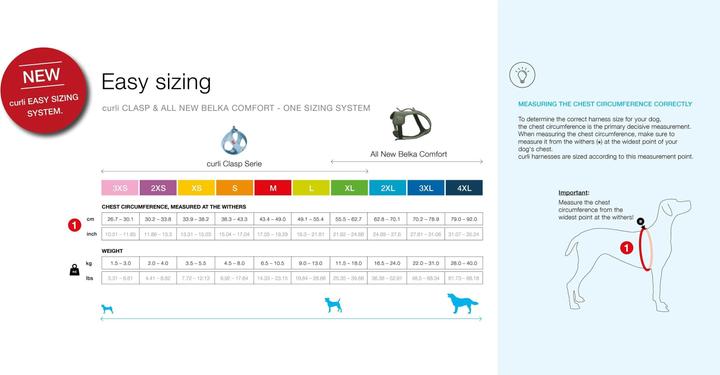 Energy Label Curli Vest dog harness Alpine Clasp light grey M (M, Dog, General)