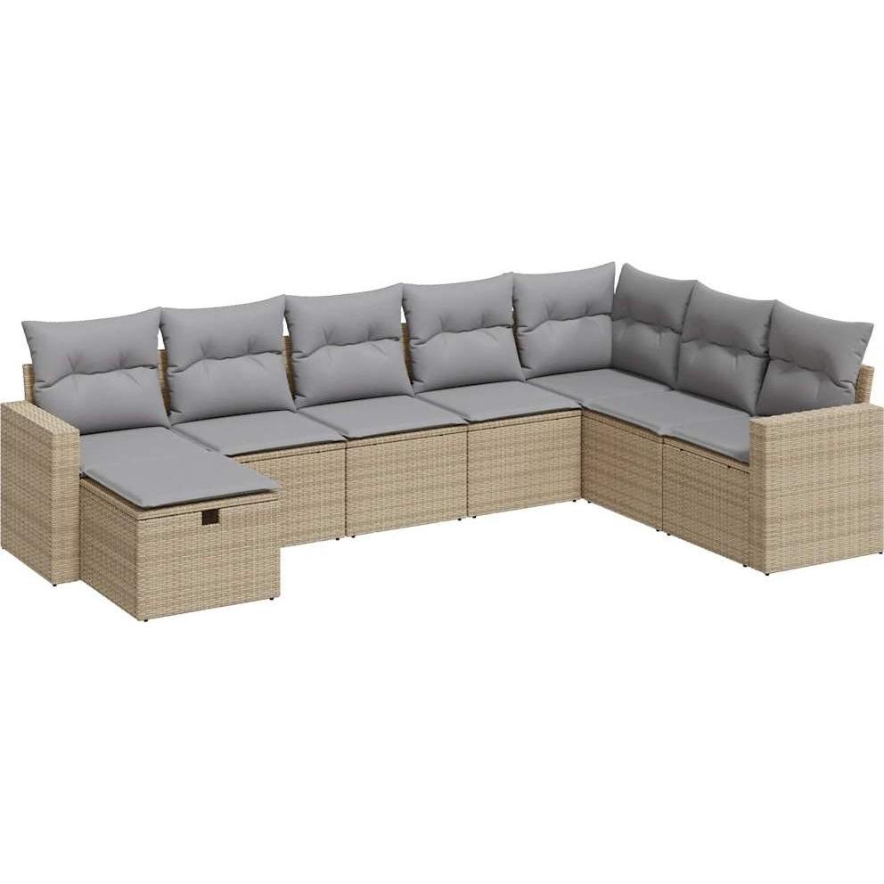 VidaXL, Gartenlounge, 10-tlg. Garten-Lounge-Set mit Kissen