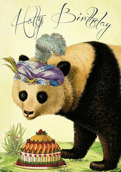 Actual product image Madame Treacle B6 card with envelope birthday panda (1 pcs.)