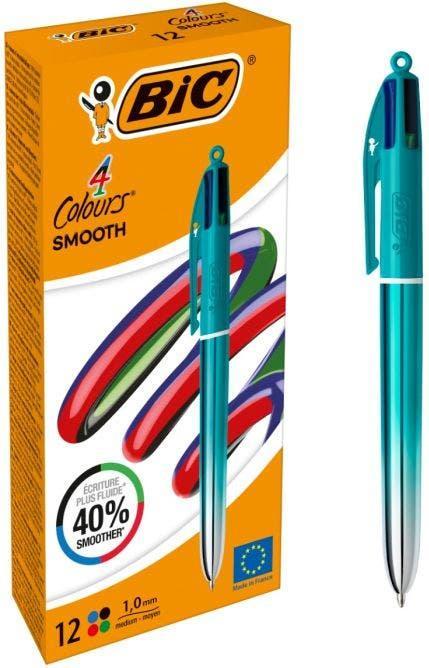 Image du produit Bic Stylo bille quatre couleurs 4 Colours Gradient X1 (Argent, Vert, 12 x)