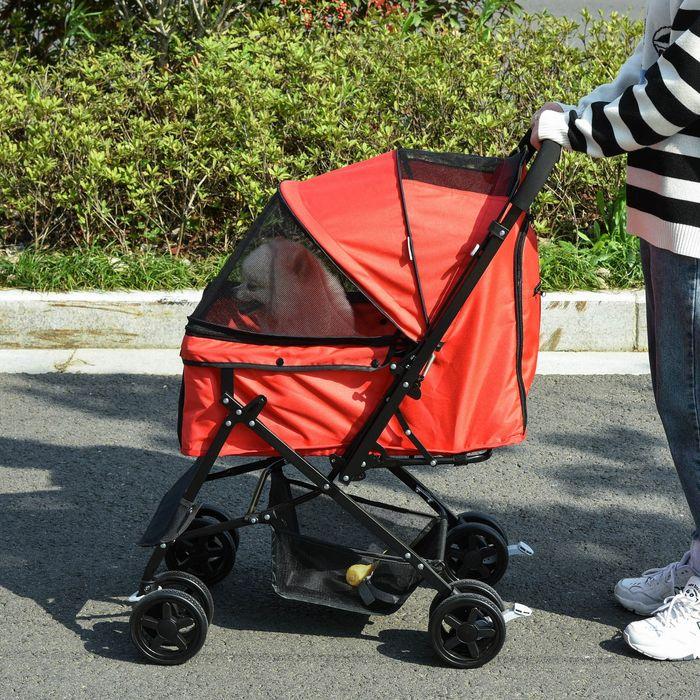 Actual product image Swisshandel24 Dog buggy Dog stroller Buggy for small dogs and cats Pet stroller Cat stroller Oxfor (Cat, Dog, Foldable)