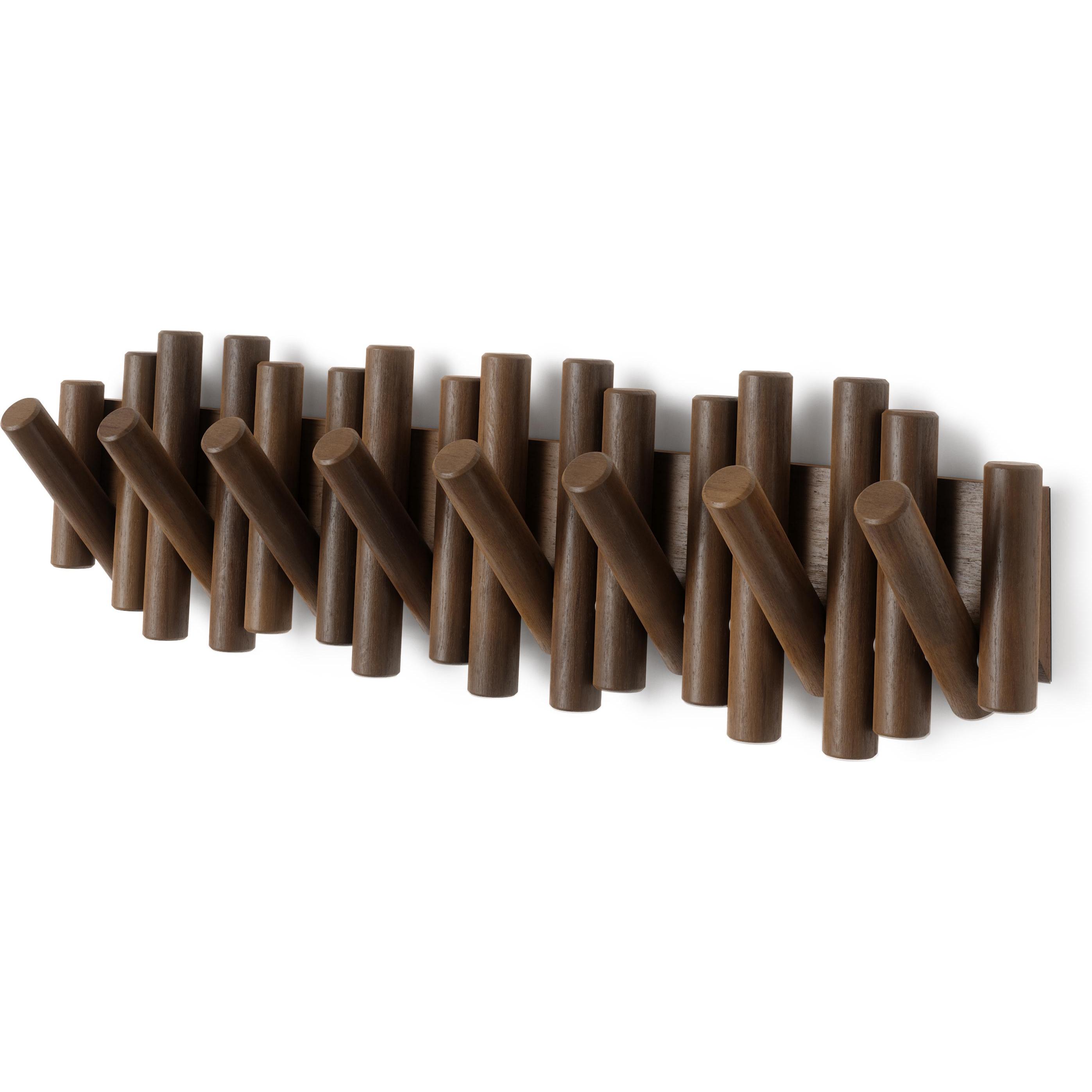 Umbra, Appendiabiti + Appendiabiti da parete, Picket 8 Hook Aged Walnut