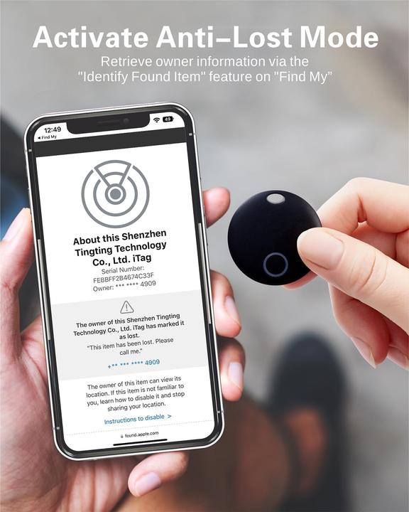 Produktbild Reyke 4er-Pack Smart Tag Pro - Koffer- und Schlüsselfinder (iOS)