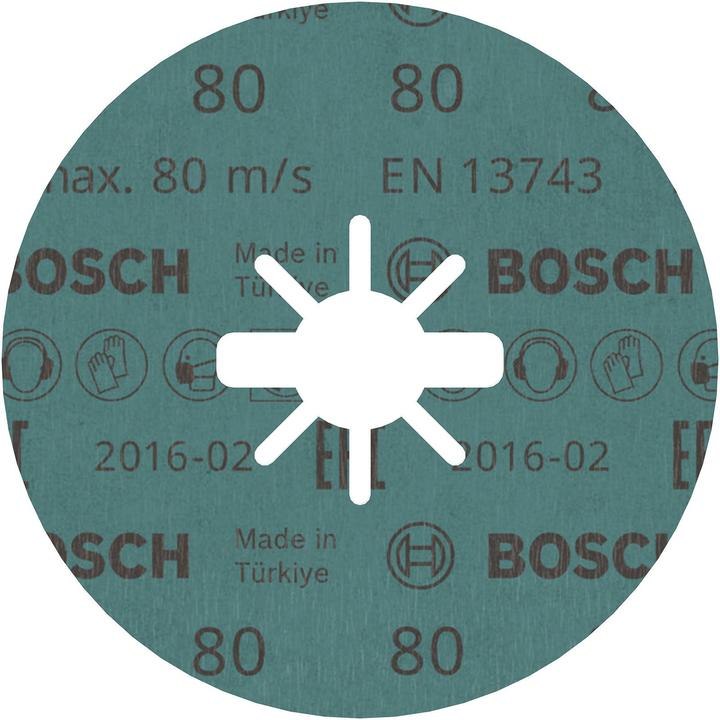 Productafbeelding Bosch Professional Zubehör Ø 115 mm X-LOCK vezelschijf korrel 80 R574 Beste voor metaal (80)