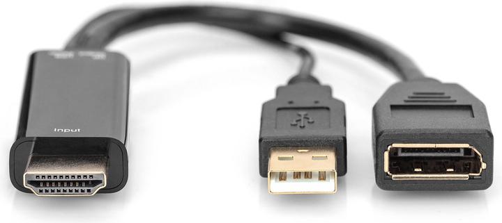 Actual product image Digitus HDMI - DisplayPort/USB A (0.20 m, HDMI, DisplayPort)