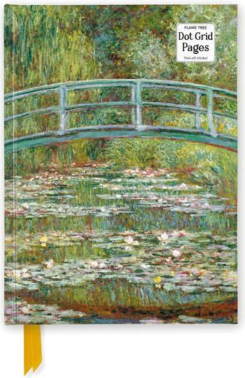 Claude Monet: Bridge over a Pond of Water Lilies (Foiled Dot Grid Journal) (A5, Couverture rigide)