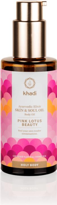 Khadi Huile corporelle ayurvédique PINK LOTUS BEAUTY - Stimule le chakra sacré