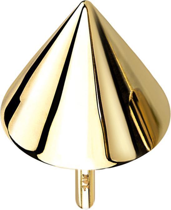 Actual product image Star Piercing Threadless Cone 14k gold (without brass, 14k gold)