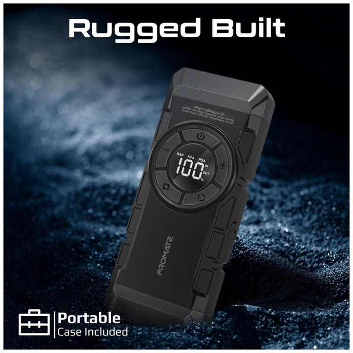 Immagine prodotto ProMate Avviatore di emergenza per auto ad alte prestazioni PatrolPack-2 (2000 A, 12000 mAh)
