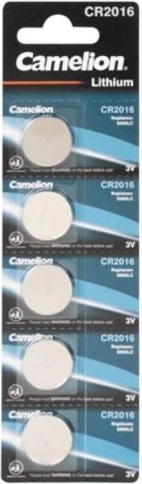 Camelion Lithium CR2016 (5 pcs., CR2016, 75 mAh)