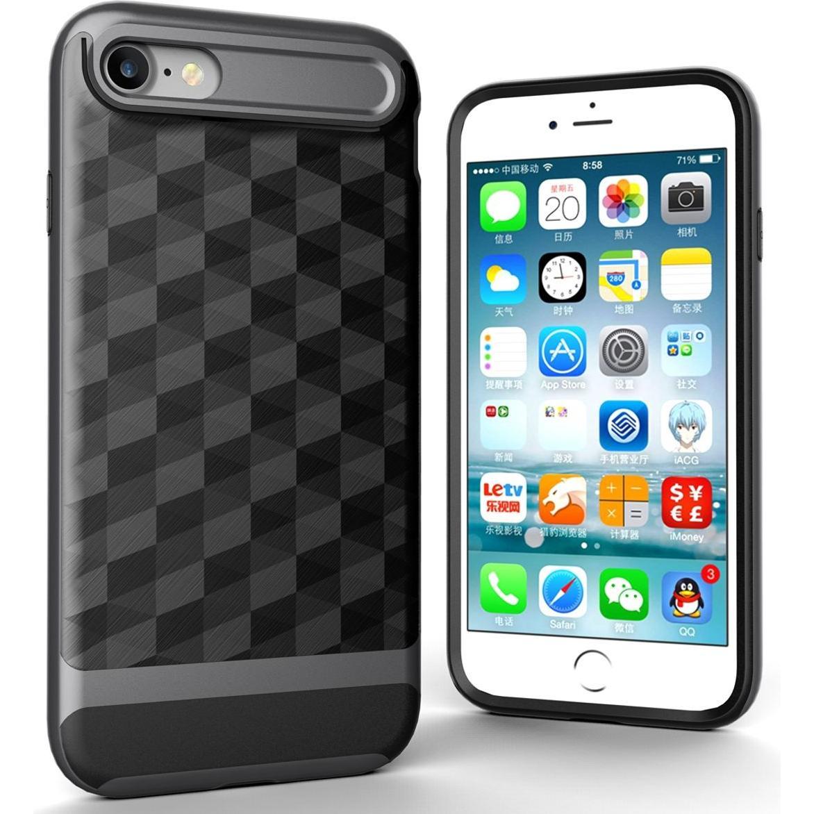 König Design Apple iPhone 8 Hülle Case Handy Cover Schutz Tasche Schutzhülle Bumper Etui Grau (Apple iPhone 8), Smartpho...